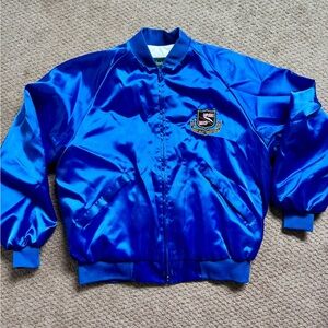 Vietnam Blue Satin Bomber Jacket